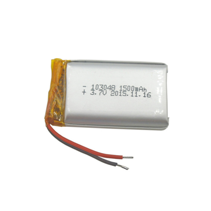 3.7V 1500mAh small voice recorder rechargeable lithium polymer battery