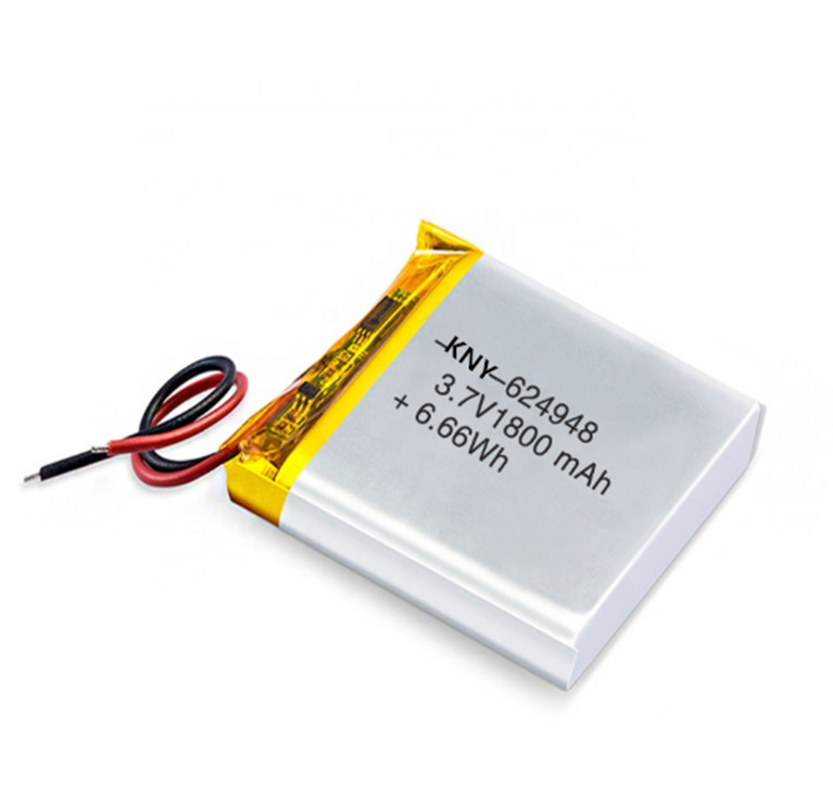 3.7v 1800 batería de polímero de litio mah 624948 para auriculares bluetooth