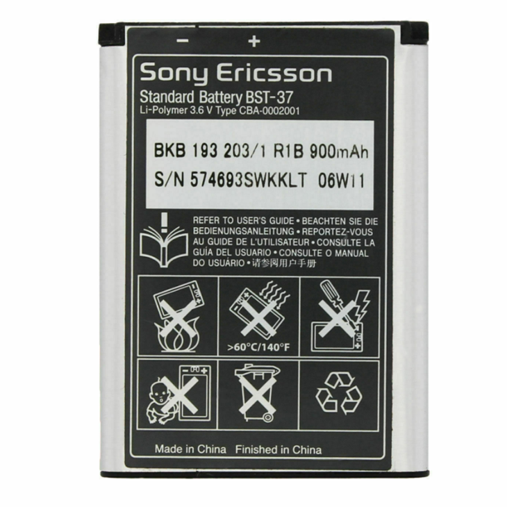 Bateria OEM Sony Ericsson BST-37 W800i W810i K750i K610i K600 W550i