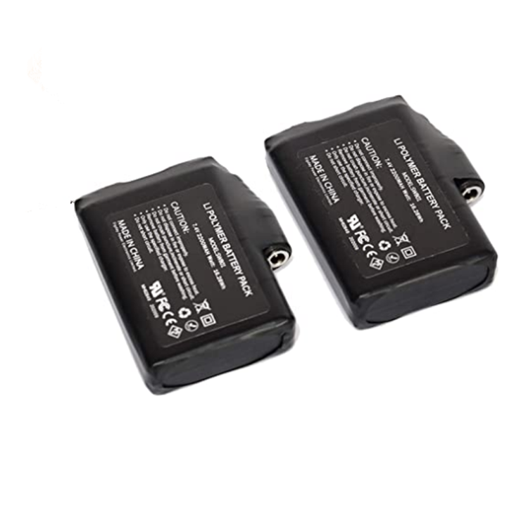 Rechargeable 7.4V 2200mAh Lithium Polymer Batteries for Heated Gloves Socks Jacket Cloths