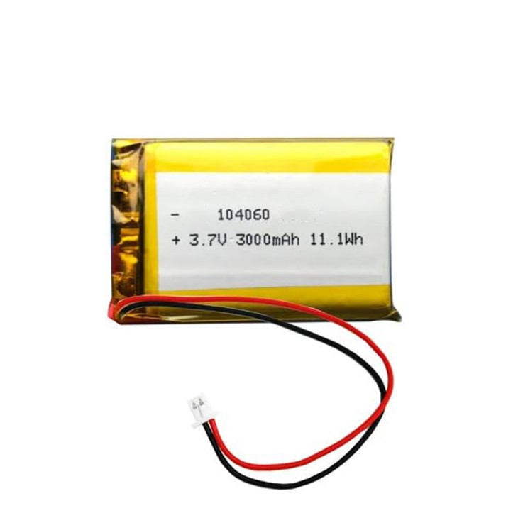 Customized 3.7V 3000mah 104060 Li-Polymer Rechargeable Battery for Hydration meter, Bluetooth speaker, mosquito repellent lamp and other electronic devices