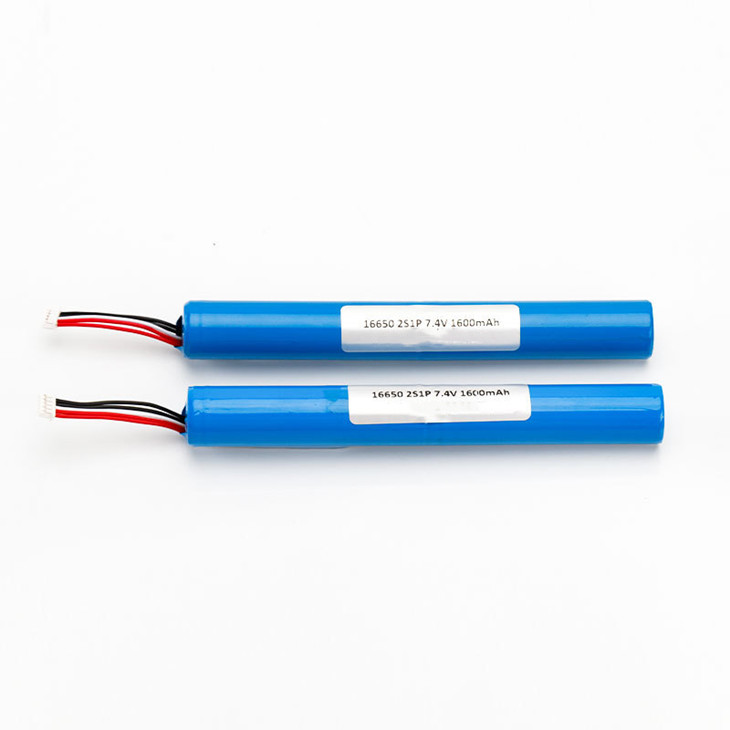 Customized 2S1P 16650 7.4V,1600mAh Li-ion battery pack for flashlight,Lampada a LED